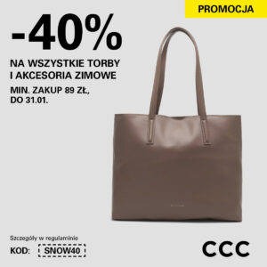 -40% na wszystkie torby i zimowe akcesoria w  CCC!