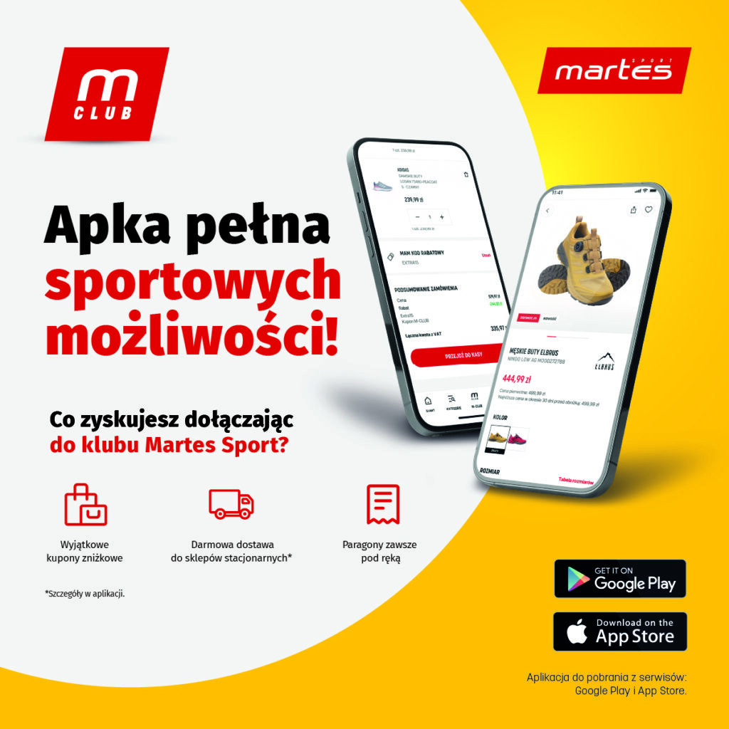 MARTES SPORT: nowa aplikacja i program lojalnościowy M-CLUB