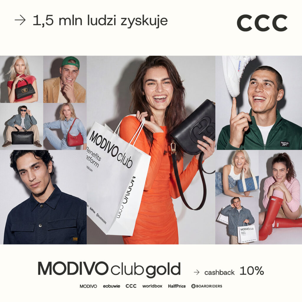 CCC: z MODIVOclub GOLD zyskujesz 10% zwrotu za zakupy