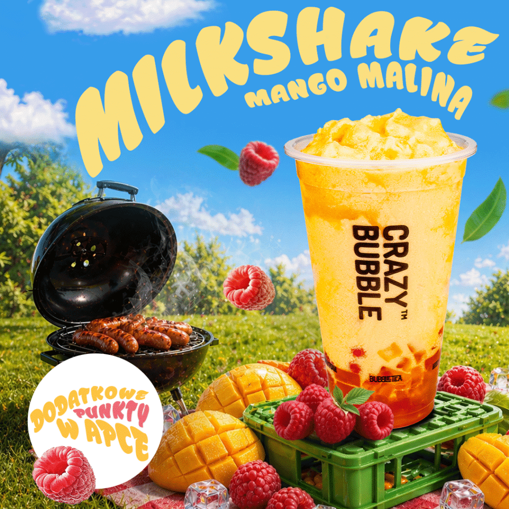 CRAZY BUBBLE: nowość – milkshake mango malina