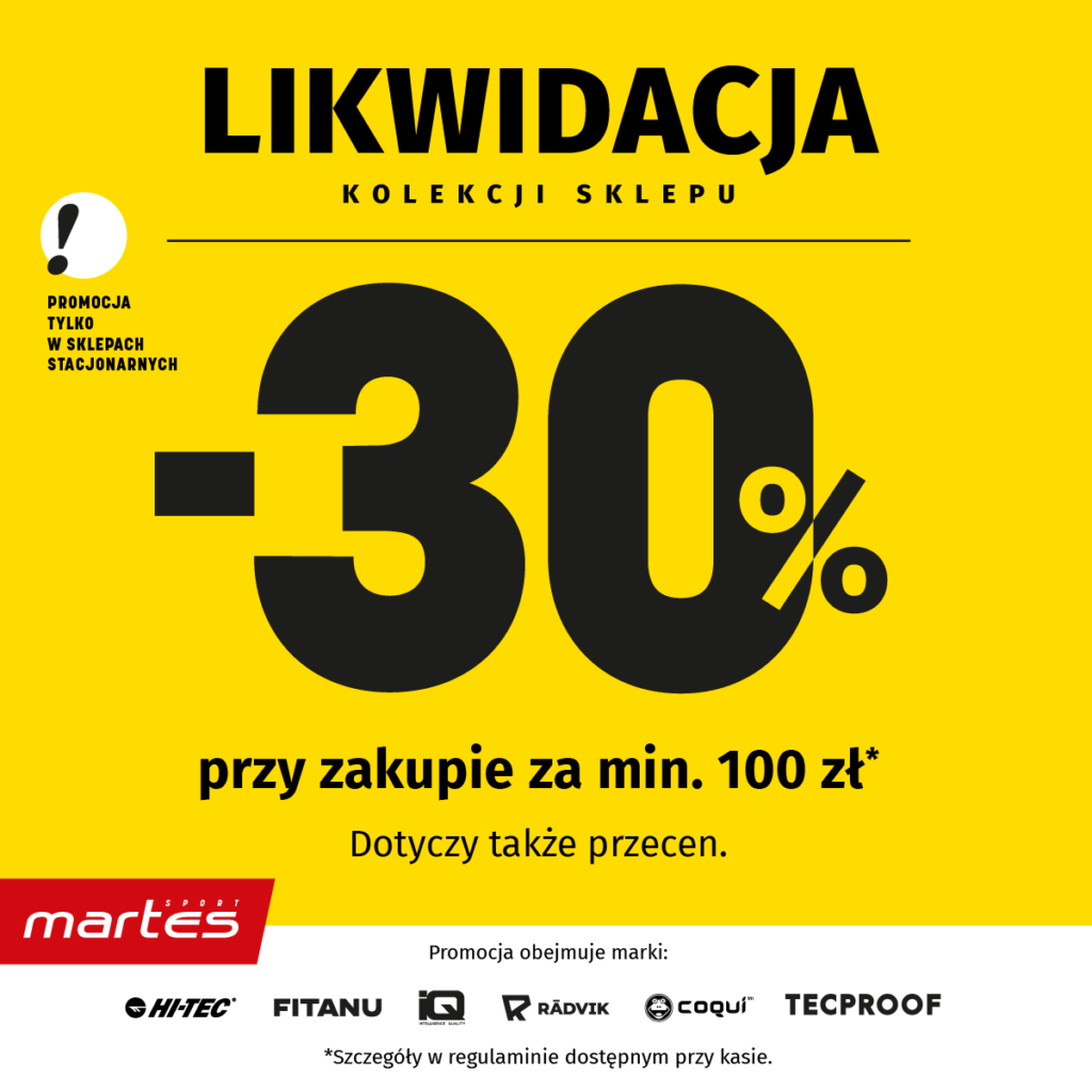 MARTES SPORT: likwidacja kolekcji -30%