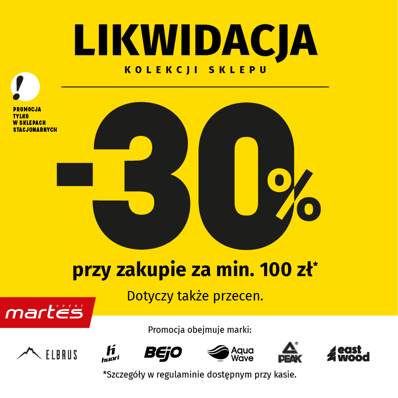MARTES SPORT: likwidacja kolekcji -30%